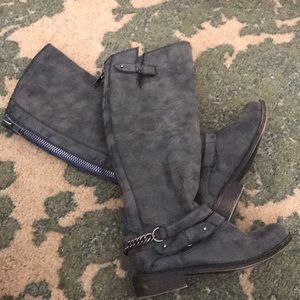 Canyon Blue Zipper Steve Madden Boots